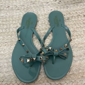Valentino Rockstud Jelly Thong Sandal